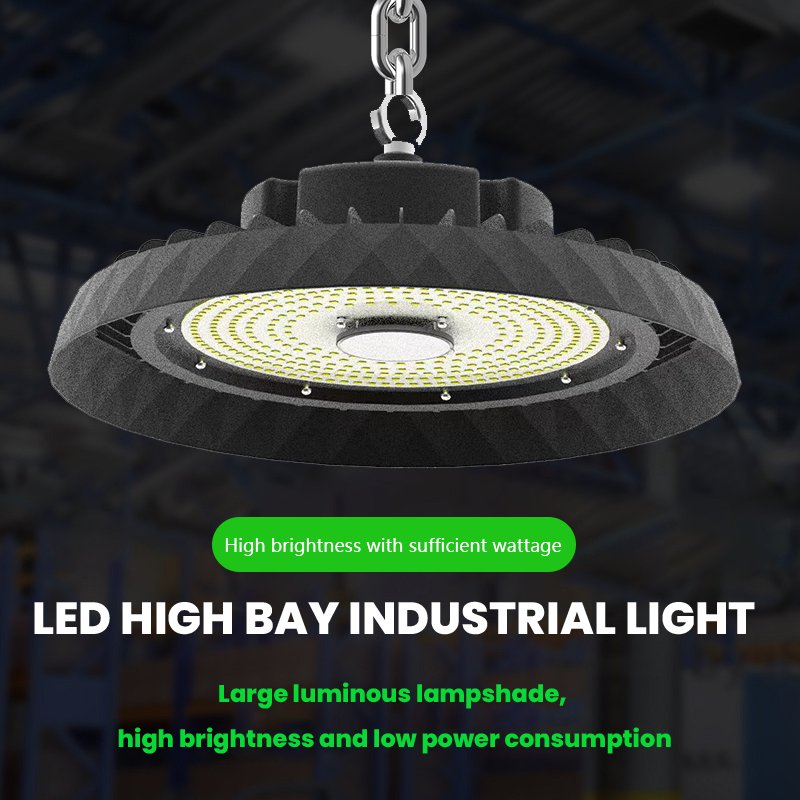 Outdoor Aluminum IP65 Waterproof UFO LED High Bay Light Industrial 50W 100W 150W 200W 250W 300W Garage Warehouse Ceiling Outdoor