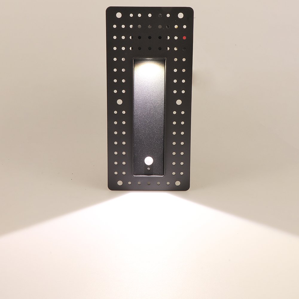 GONSU frameless led step lights waterproof outdoor 3w square stair light with motion sensor