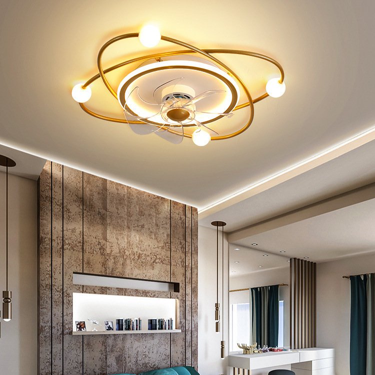 2023 Top Sales Luxury Silver 48W Ceiling Fans Lamp 42inch 48inch 52inch Led Ceiling Fans with Lights