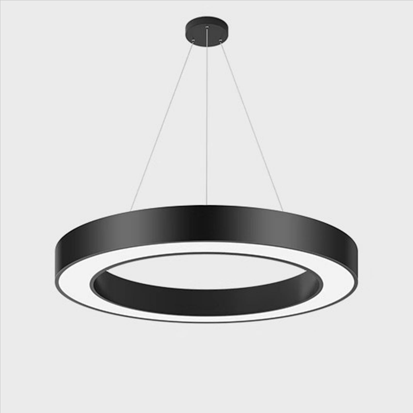 Modern LED Hotel Chandelier Circle Linear Lighting for Office Restaurant Ceiling Round Circle Nordic Pendant Light For Hotel