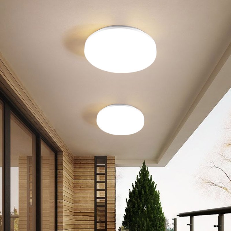 LED Moisture Proof Ceiling Lamp IP65 Waterproof Bathroom Outdoor Garden Yard Lamp 24W Round Wall Lamp Light