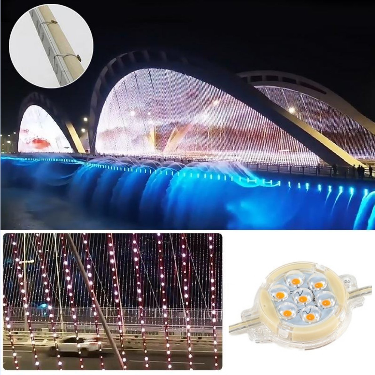 Permanent Programmable30mm 50mm 80mm Outdoor Lighting 12v Rgb Rgbw Led Pixel Point Light