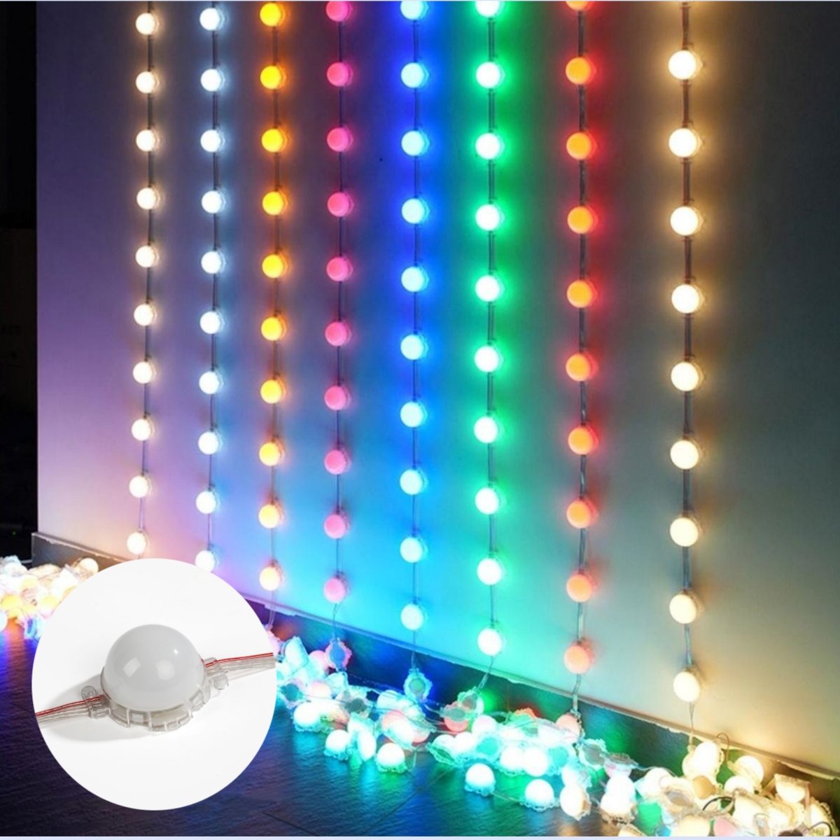 Permanent Programmable30mm 50mm 80mm Outdoor Lighting 12v Rgb Rgbw Led Pixel Point Light