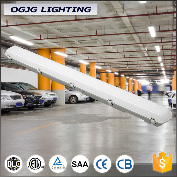 DLC ETL SAA linkable surface mounted tri proof led linear light motion sensor waterproof t8 tube led batten light