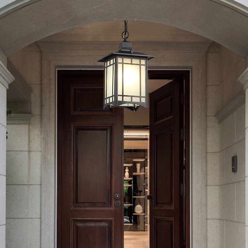 New Chinese style outdoor pendant lampoutdoor waterproof IP65courtyard balconycorridor doorSolar garden light pendant