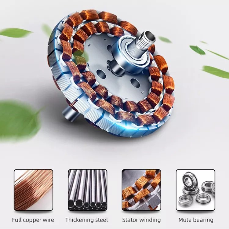 European Style Led Ceiling Fans Modern Simple Style Fan Light Hotel Home Living Room Remote Control Ceiling Fan