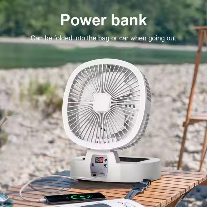 Modern Mini LED Solar Electric Rechargeable Portable Fan Light Home Ceiling Hand Fans Car Application Remote Control Wholesale