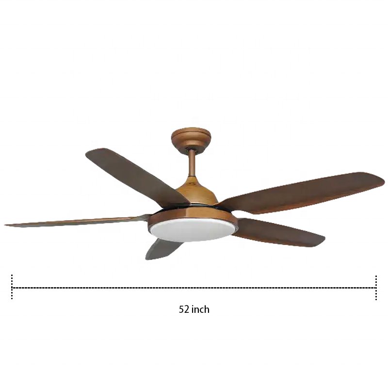 52 Inch ABS Ceiling Fan Hall Room 1320 Cm Energy Saving 5 Blade Chandeliers Ceiling Fan With Led Light