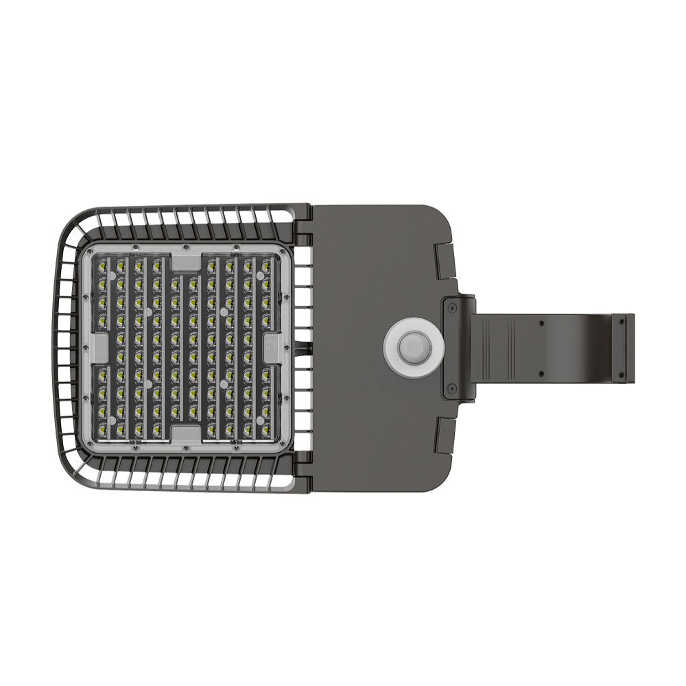 Led Street Light DLC certification Shoesbox 150lm/w 170lm/w 75w 100w 200w 300w Die-Cast Aluminum Motion Sensor Control Automatic