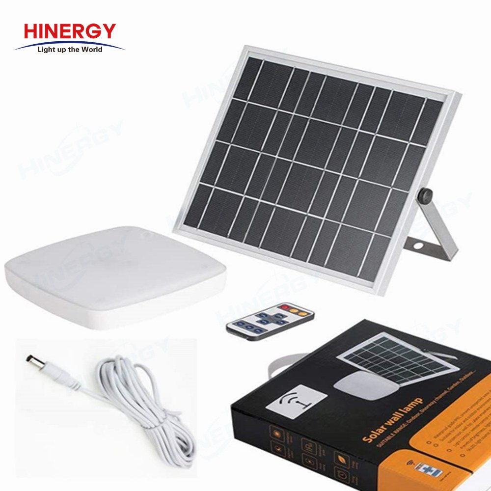 Solar Powered Indoor House Wall Square Led Light 12v Solar Ceiling Lights with Remote Controller