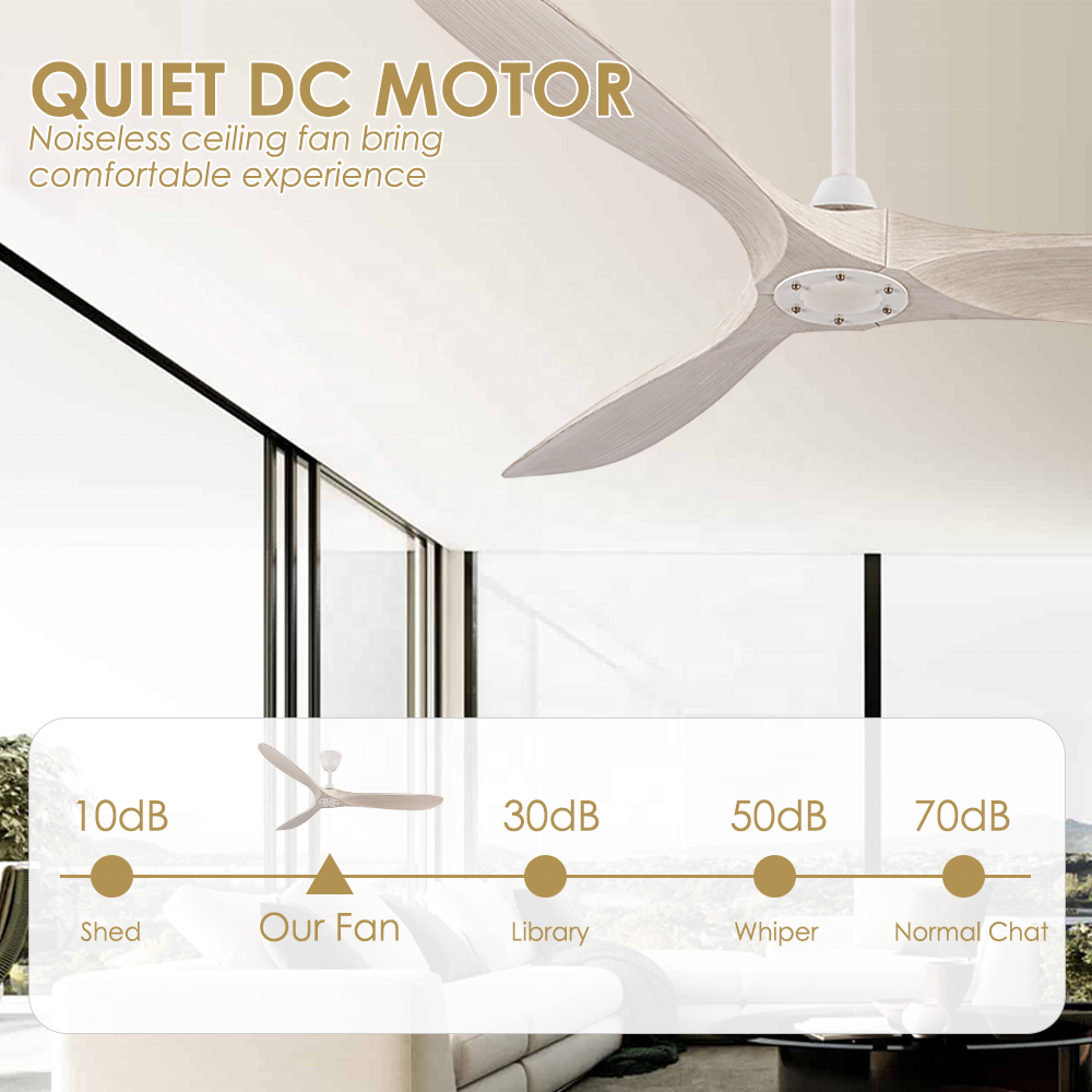 New design 60" ABS decorative Reversible BLDC Motor Ceiling Fans for home without light