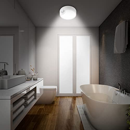 TSINYE LED Modern Battery Ceiling Light Motion Sensor with Remote Control for Bedroom Hallway Motion Activated Overhead Light