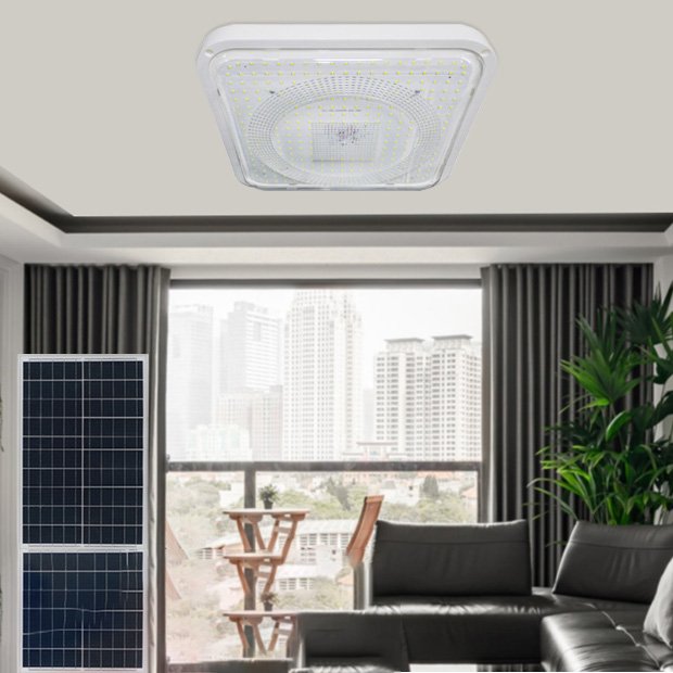 Outdoor Garden Solar Ceiling Lamp Indoor Remote Control Solar Led Ceiling Light For Home House Lighting