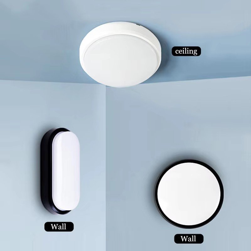 Outdoor wall Light Round plastic Sconce lamp balcony bathroom waterproof ceiling lamp courtyard garden exterior wall Lighting