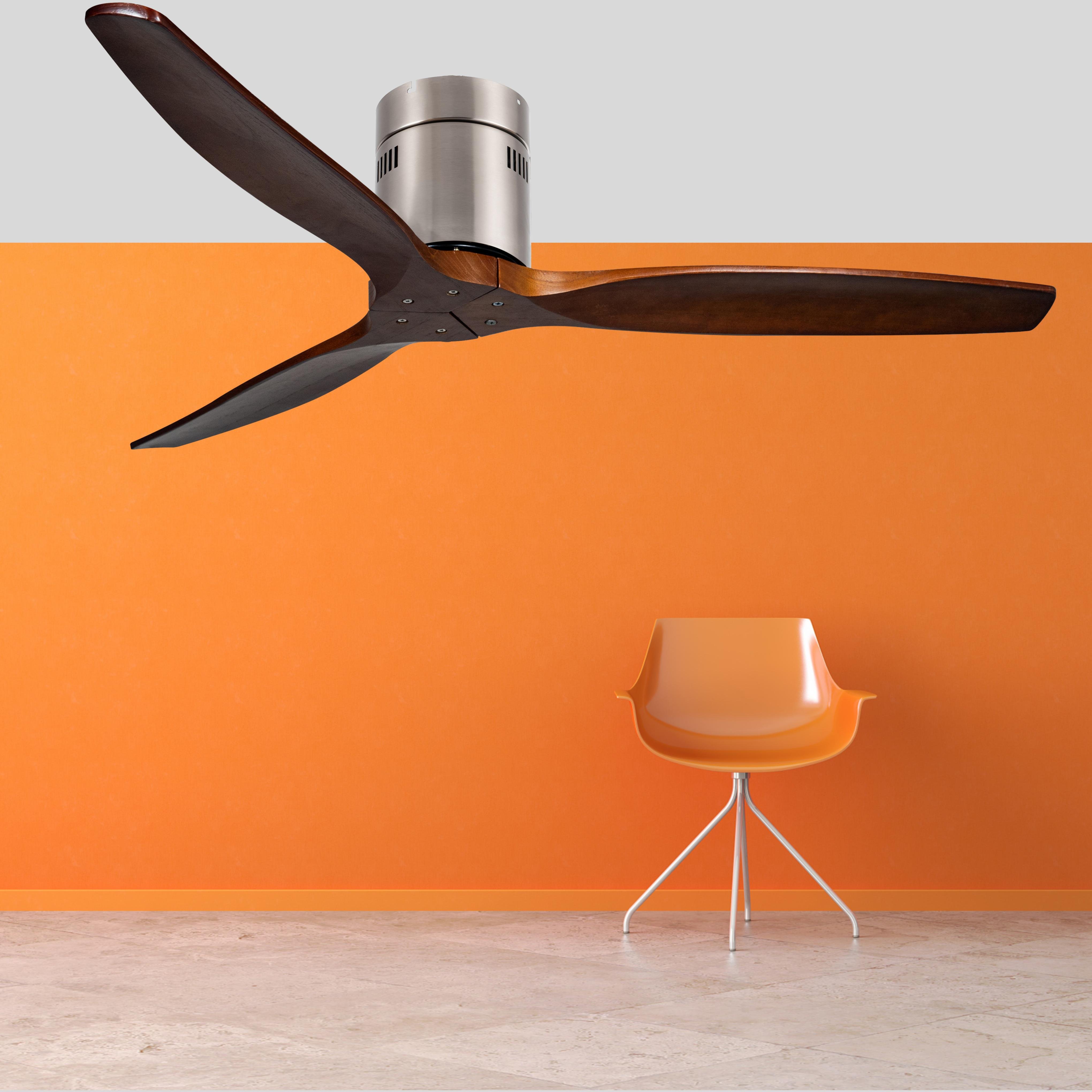 52 inch OAK wooden 3 blades Ceiling fan with remote control and high air flow metal motor cover ceiling fan