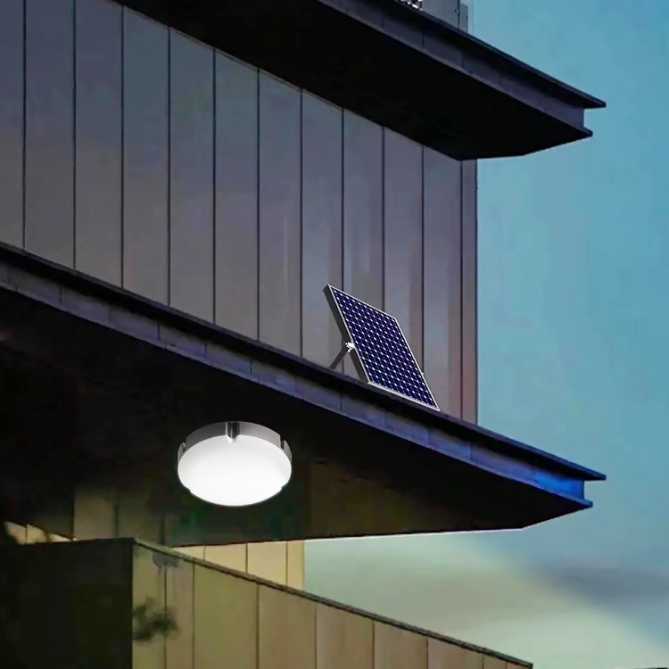 Super Bright Solar Ceiling Light Bedroom Outdoor Balcony Lamp with Aluminum Housing