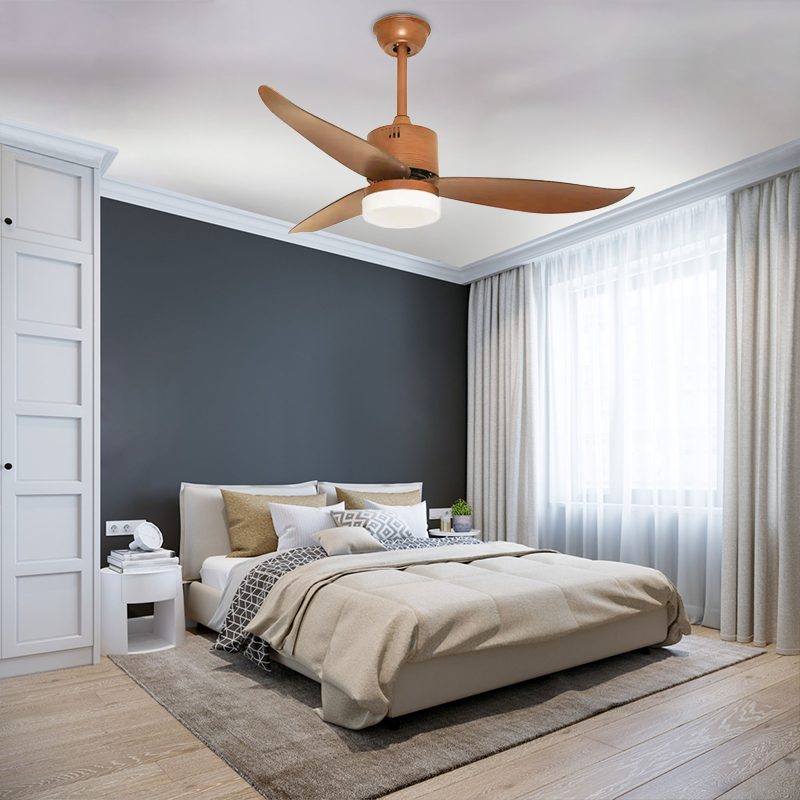 Hot Selling factory ventilateur 3 Abs Blade BLDC Dc Motor Remote Control Decoration Led Ceiling Fan Light