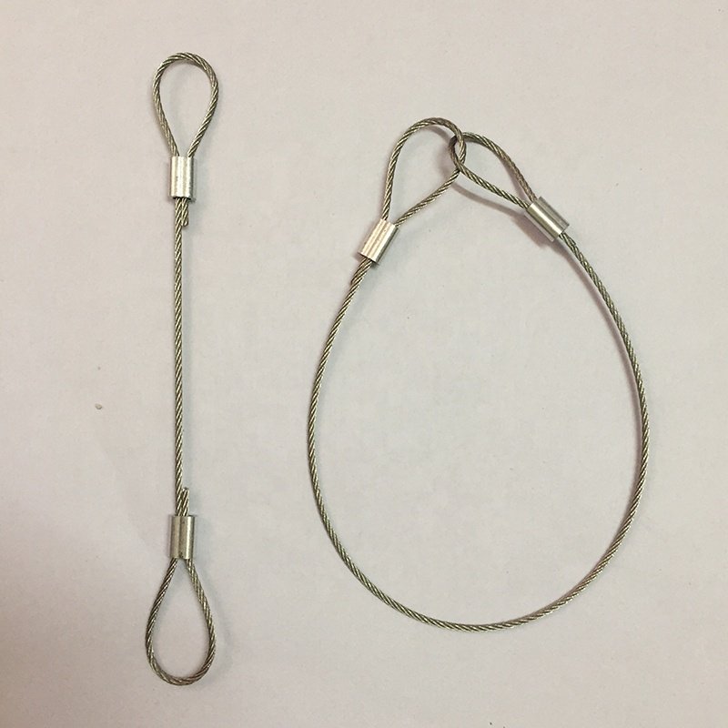 Ceiling Light Fixtures Aluminum Double Barrel Cable Ferrule Crimper Crimping Sleeves Stainless Steel Wire Rope String Light