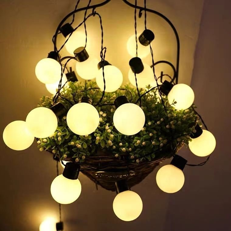 LED Round Chandelier Wedding Ceiling Decoration Lights Christmas Lights for Indoor Decor Opp Bag Snowflake Light 70 White Color