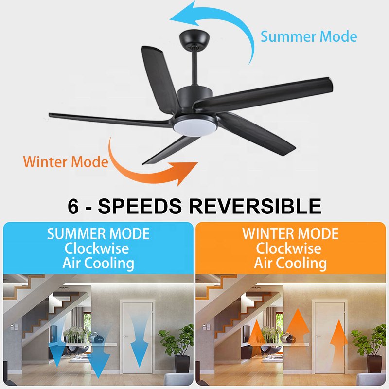 Wholesale 52" Hot Selling Reversible DC modern solid wood ceiling fan light with remote