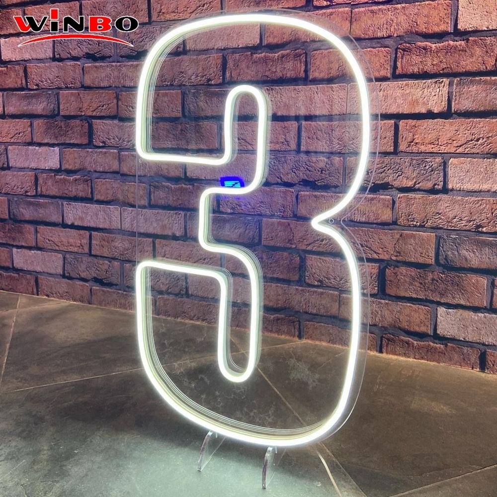 neon number light custom led letters sign open logo sign decoration indoor and outdoor for wall room and mall with small moq