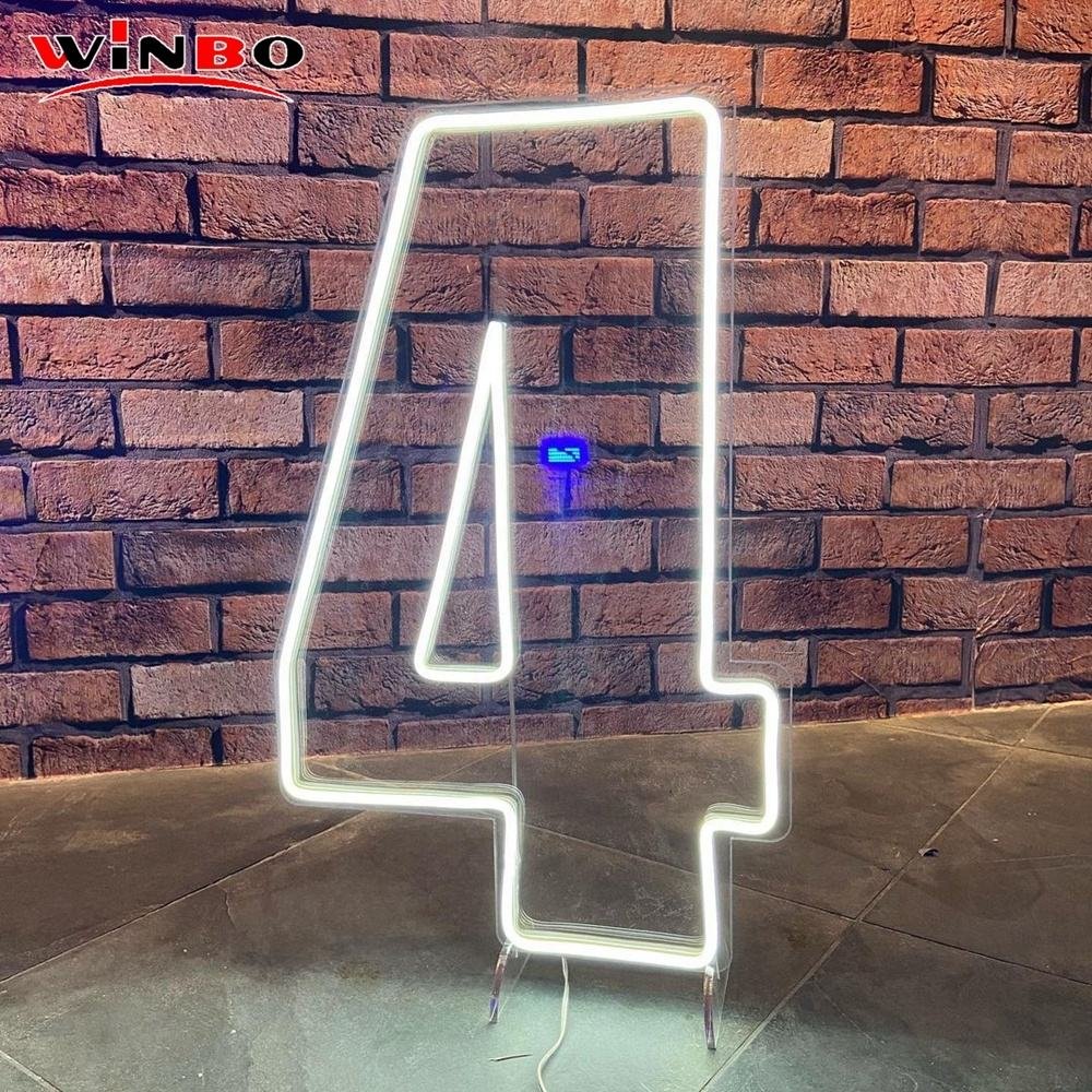neon number light custom led letters sign open logo sign decoration indoor and outdoor for wall room and mall with small moq