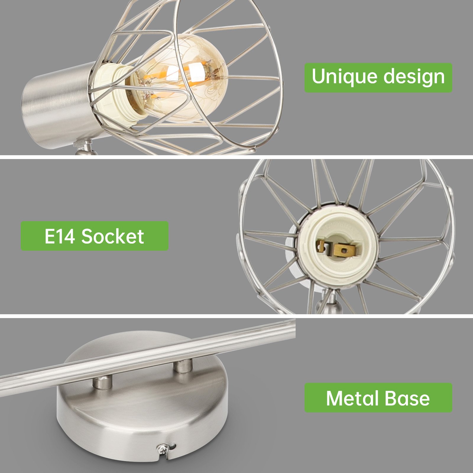 European Fashion Lamps ceiling light fixture Chrome Iron Lamp Frames Max 40w DIY e14 Bulb