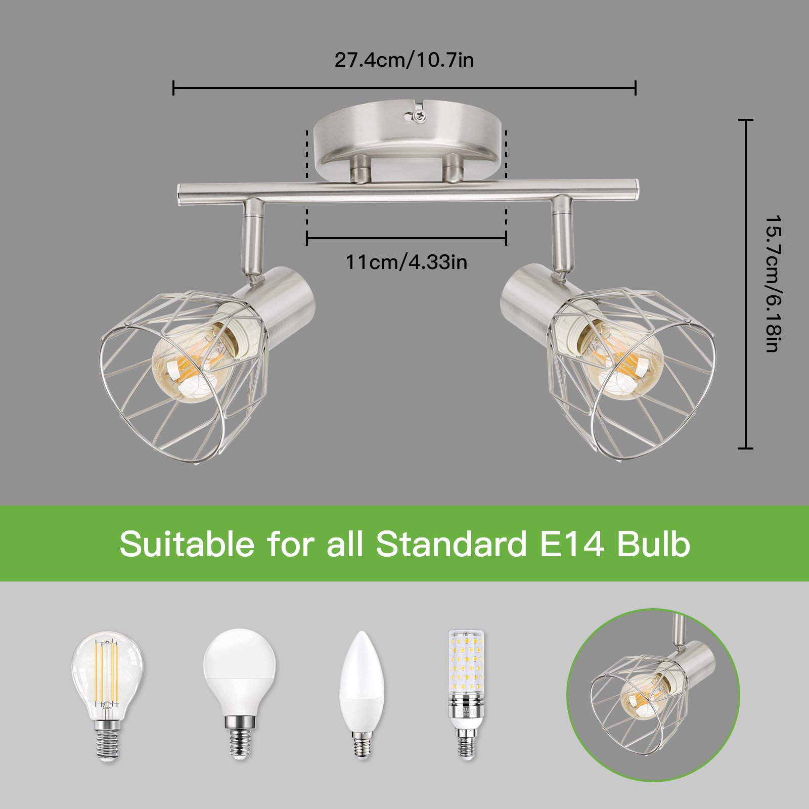 European Fashion Lamps ceiling light fixture Chrome Iron Lamp Frames Max 40w DIY e14 Bulb