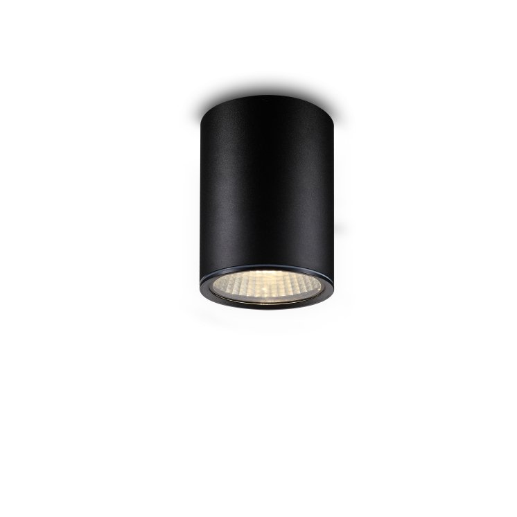 Black outdoor modern square shape 12W COB led ceiling light