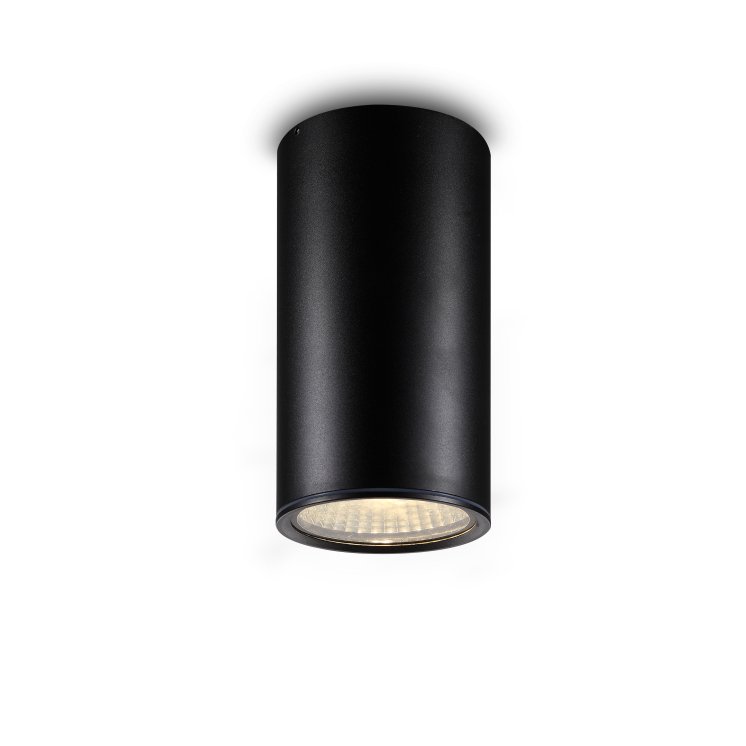 Black outdoor modern square shape 12W COB led ceiling light