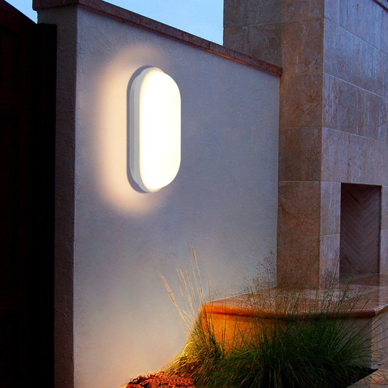 Oval LED Bulkhead Light for Wall and Ceiling Mount IP65 Waterproof 16W Cool White 6000K IK08 for Indoor or Outdoor use