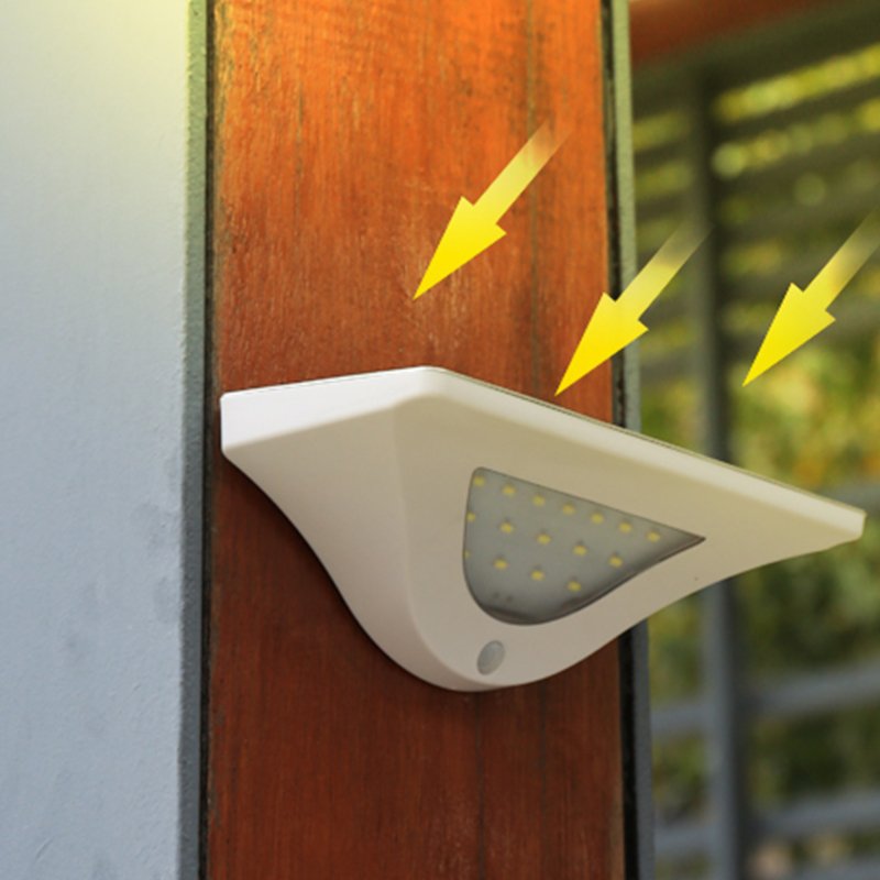 Pathway Decorative Fence Lighting Motion Sensor Power Lamps Solar Led Garden Lights IP65 Waterproof 80 ABS Outdoor Wall Lighting