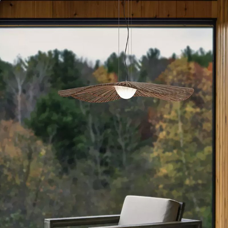 High quality Outdoor Waterproof IP65 Terrace Pavilion Garden Creative Rattan Outdoor Hanging Lamp garden lights