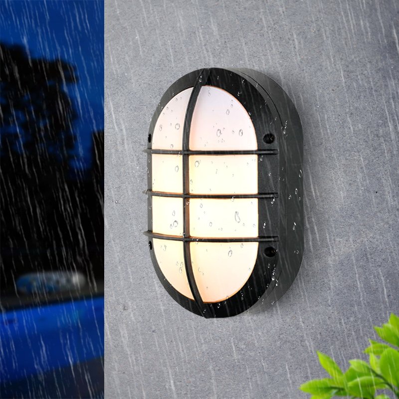 Outdoor IP65 outdoor Oval LED Wall Lamp 9W 12W Wall Bulkhead Light e27 outdoor bulkhead