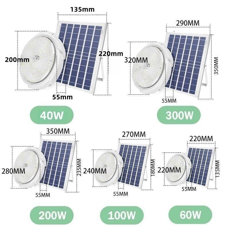 LED Solar Light Outdoor Ceiling Lamp IP65 Dimmable Solar Panel Light Waterproof Solar Power Lighting Fixture For Home Decor Room