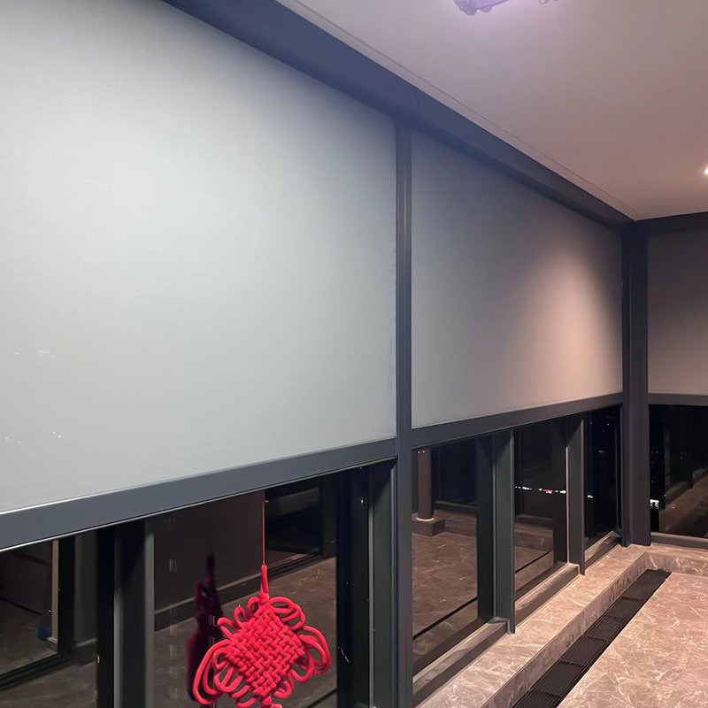 Modern Electric Blackout Zip screen Roller Blinds Eco-friendly Waterproof Outdoor Fabric Zipper Horizontal Blinds