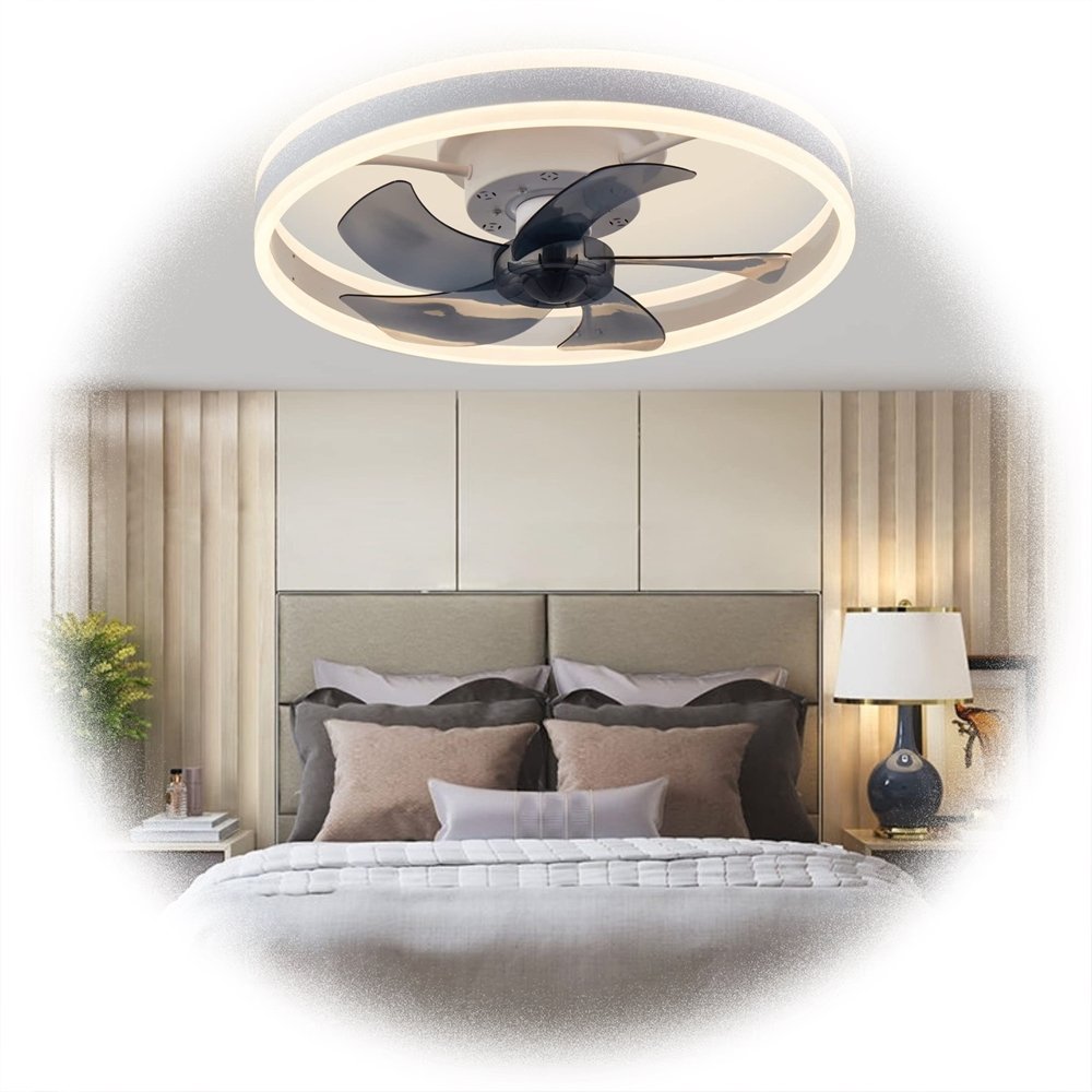 LED ceiling fan with light lamp ceiling fan with led light, Pure copper motor ultra-quiet wind luxury invisible