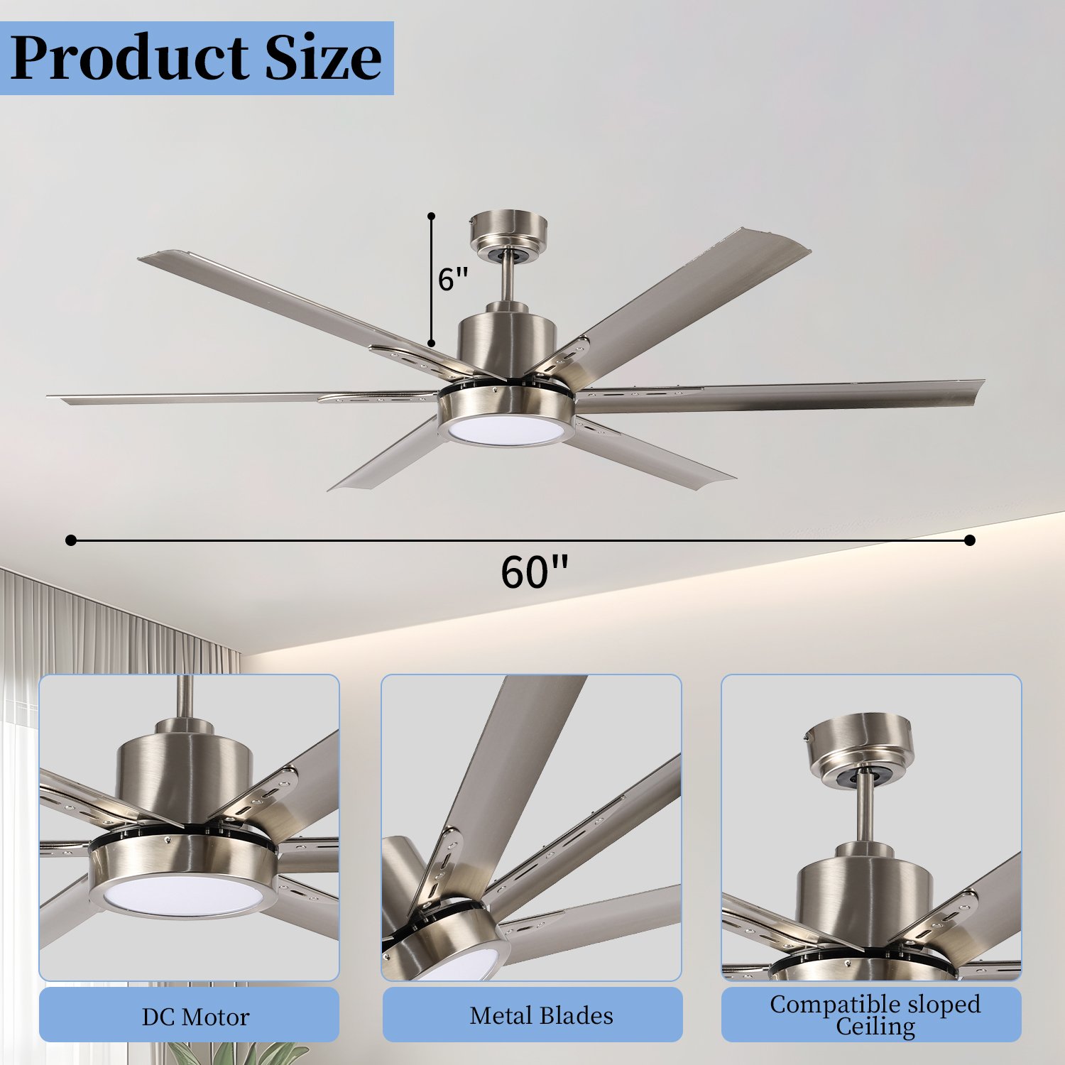 Excellent Quality Good Service 60 Inch High Speed Ceiling Fan