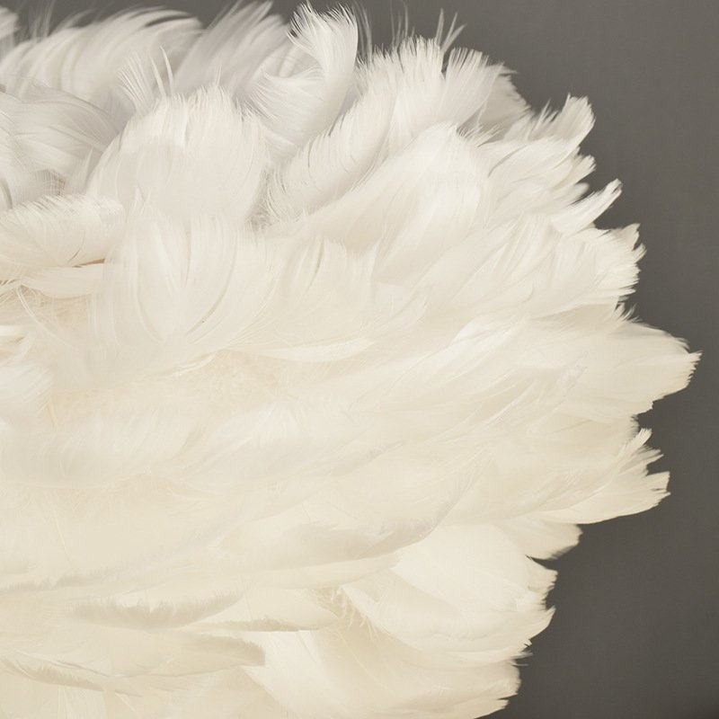 Nordic Feather Pendant Lamp Creative Fairy Hanging Lamp Goose Feather Bedroom Dining Room Loft Chandelier Ceiling Droplight