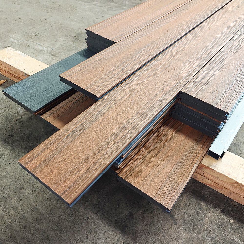 Foju Top Quality Eco Antiseptic Wood Plastic Composite UV Resistant Outdoor New Design Antiwearing WPC Decking