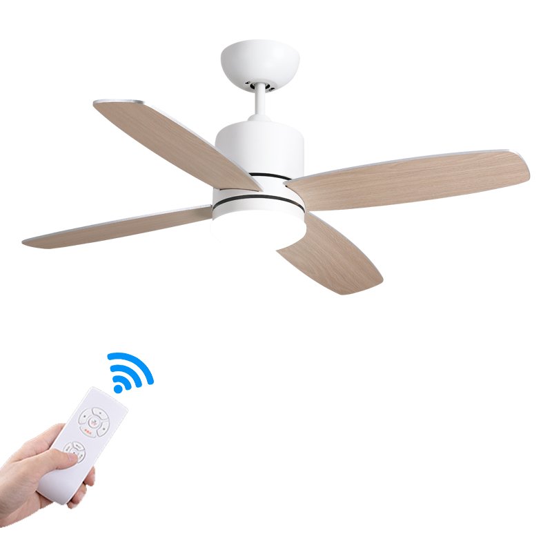 Remote Control Four Plywood Blades fan lamp Pure Copper Motor Electric Large Outdoor Led Ceiling Fans with Light