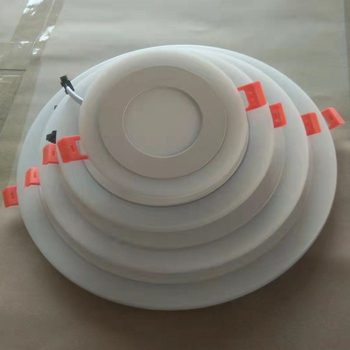 led ceiling panel lights 5 year warranty 8 square recess light Double Color rgb round oled light panel