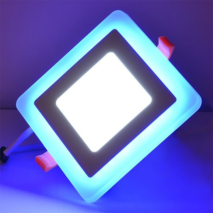 led ceiling panel lights 5 year warranty 8 square recess light Double Color rgb round oled light panel