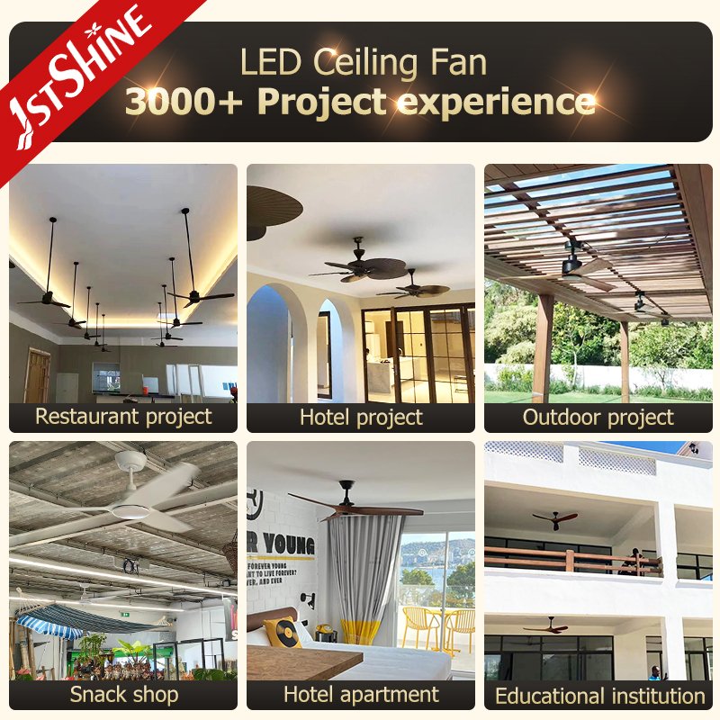 1stshine ceiling fan hanging indoor low noise remote control white ABS ceiling fan light