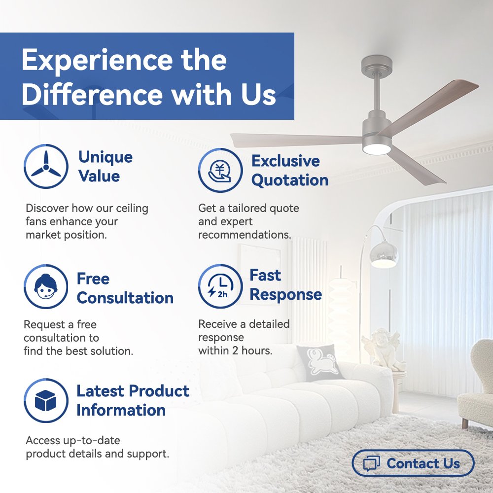 52 Inch Decorative Lighting Ceiling Fan, 3 ABS Blades 6 Speeds Damp Rated Electric Ceiling Fan for Indoor Outdoor with DC Motor