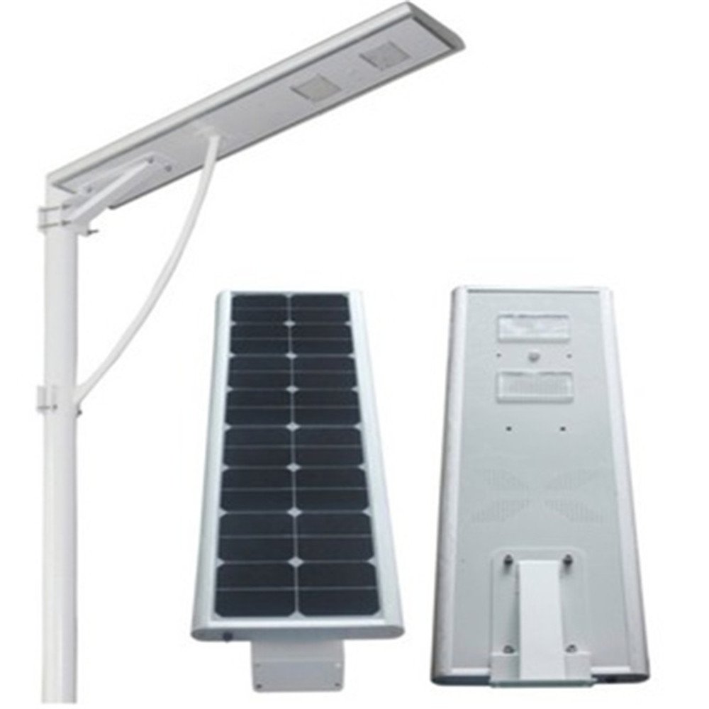 Newest 30w 40w 120w All In One IP65 Lithium Battery Powered Smart Self Cleaning Solar Street Light