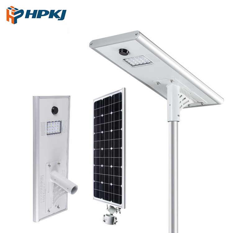 Newest 30w 40w 120w All In One IP65 Lithium Battery Powered Smart Self Cleaning Solar Street Light