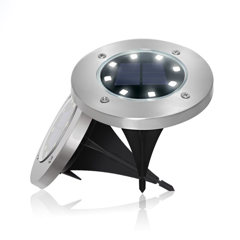New 12 Led solar garden disk light IP67 waterproof solar lawn deck light warm white outdoor solar ground light for pathway,patio