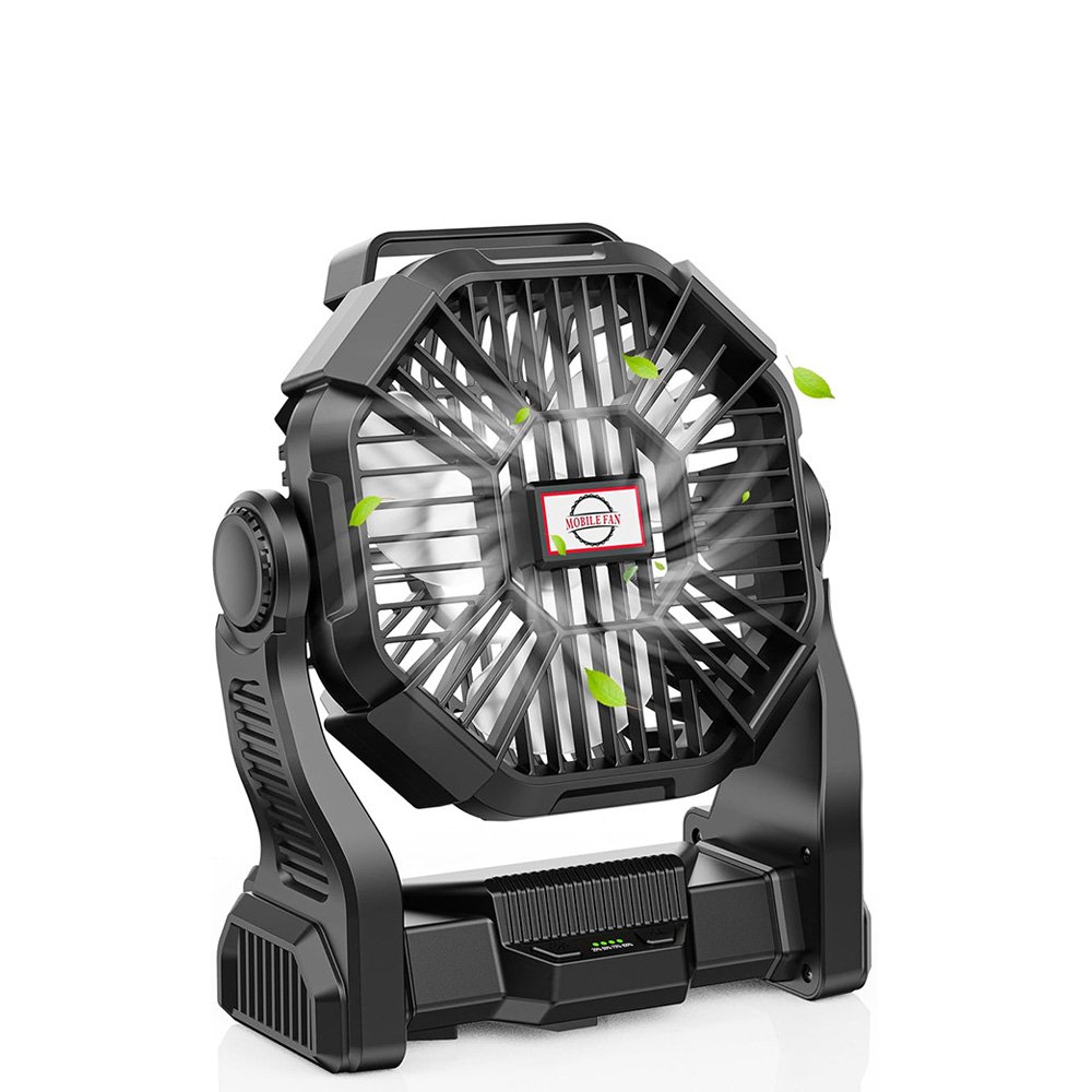Camping Lantern Fan USB Rechargeable Battery Operated Tent Fan for Ceiling Fan with Light And Remote