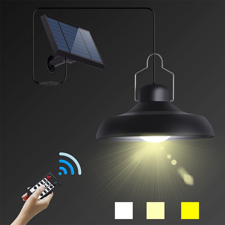 Indoor Home Decor Outdoor Garden Solar Lights Outdoor Cord LED Solar Shed Lights Remote Control Pendant Lamp 2 B 90 IPX4 40000